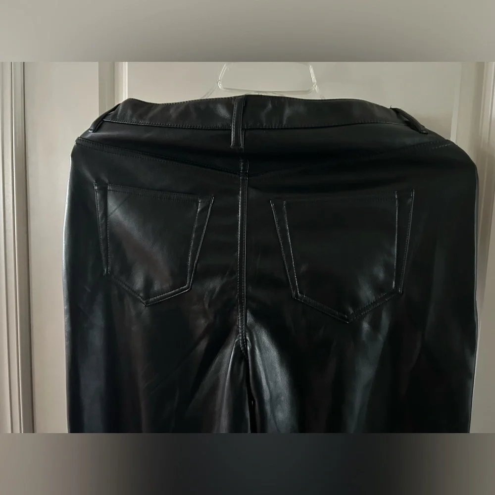 Joie Black Faux Leather Pants Womens 4 NWT - Picture 10 of 11